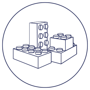 Icon depicting lego blocks