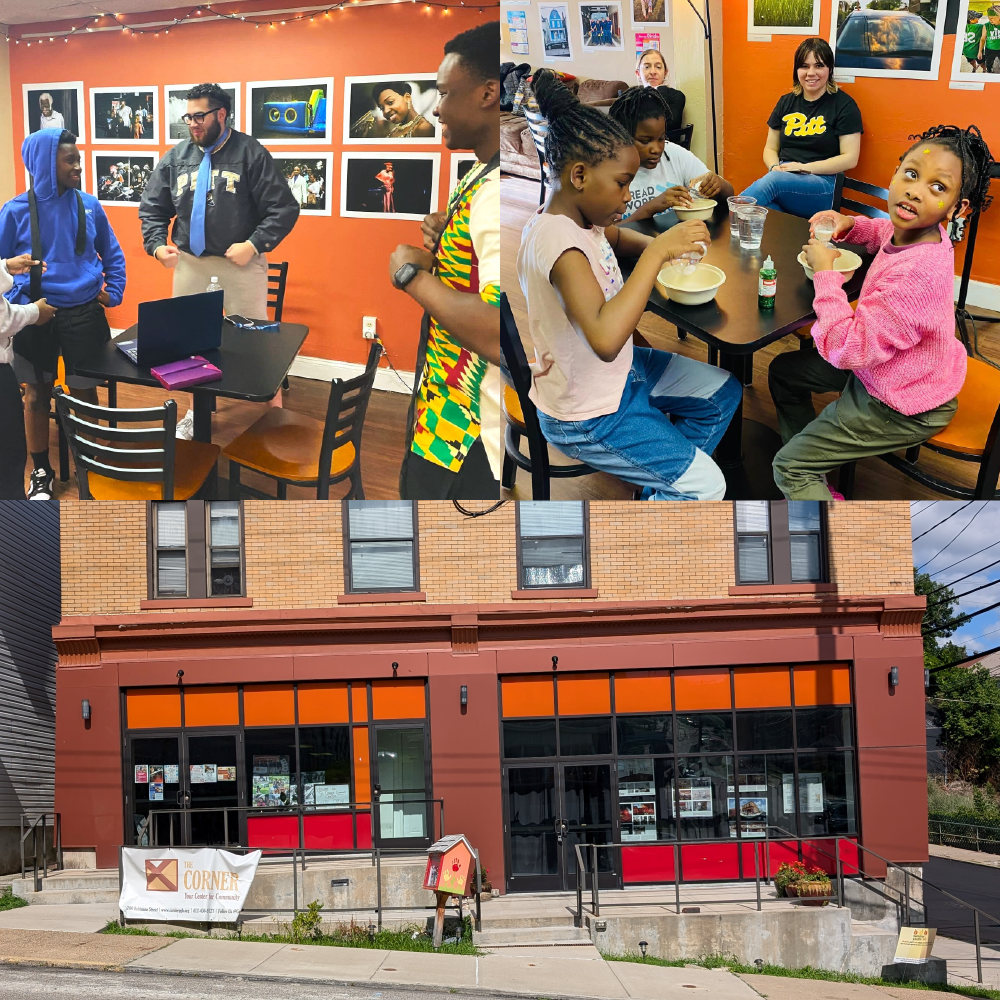 a collage of programming taking place at The Corner in West Oakland