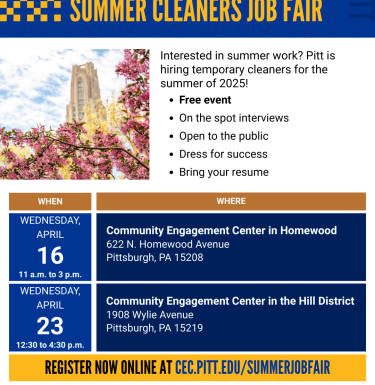 summer cleaners job fair flier