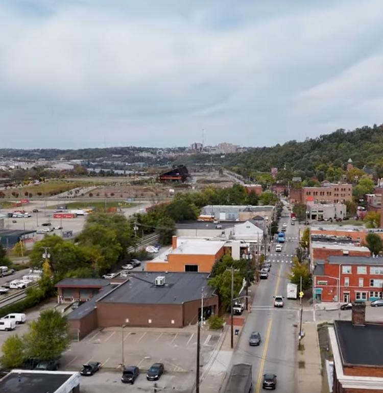 an aerial view of hazelwood